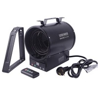 PROWARM Electrical Forced Air Industrial Fan Heater 240V Shop Garage 2400/4800W Heater with Remote Control and Bracket - B07D11XLJ1